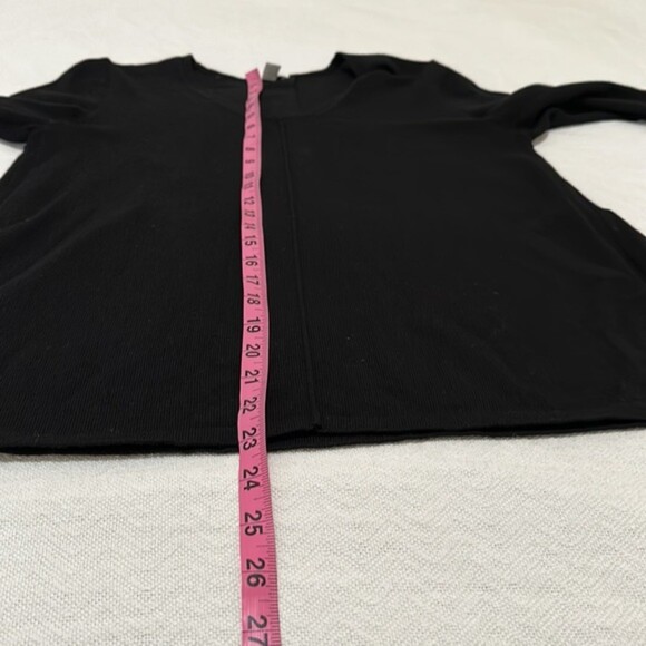 J. Jill Knit Sweater Womens XS V Neck Reversed Stitch Stretch Minimalist Cotton - Picture 9 of 9